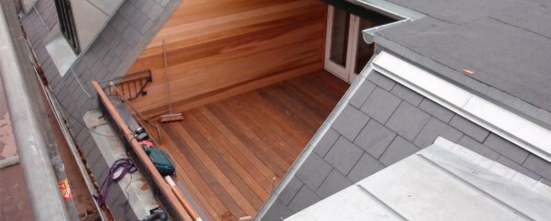 indbygget terrasse